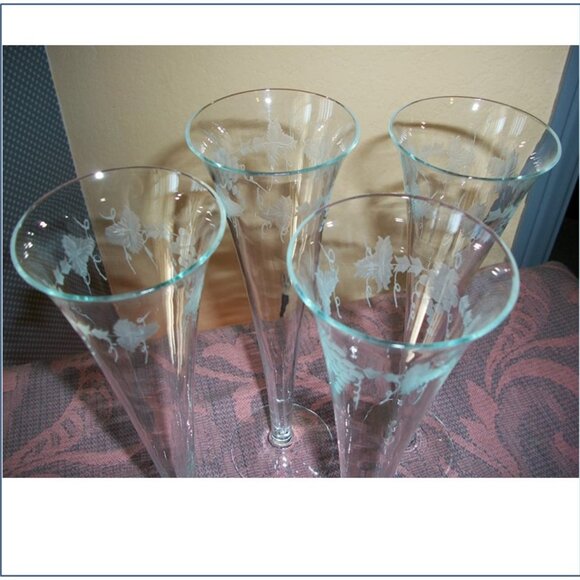 TALL TRUMPET FLUTES (4) - Picture 2 of 6